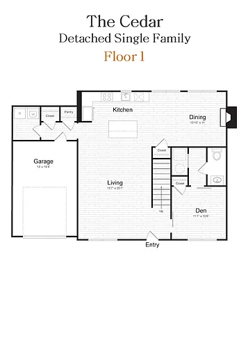 Floor plan The Cedar Detached Single Family