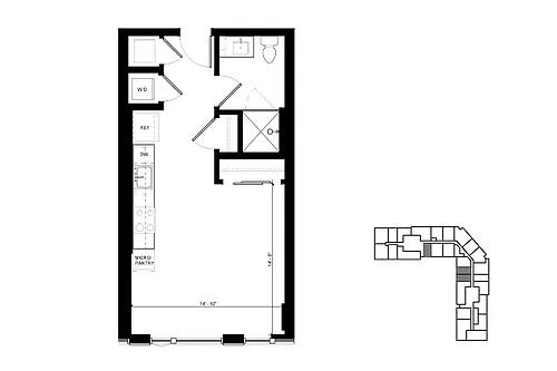Floor plan S1 Studio