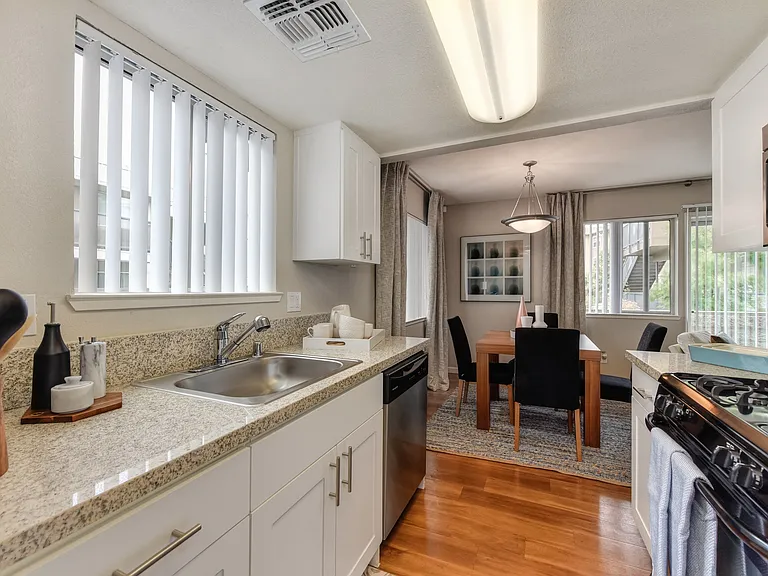Kitchen with View of Dining Room