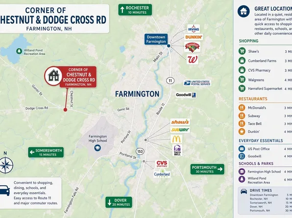 Map R16 lot 6 Chestnut Hill Road, Farmington, NH 03835