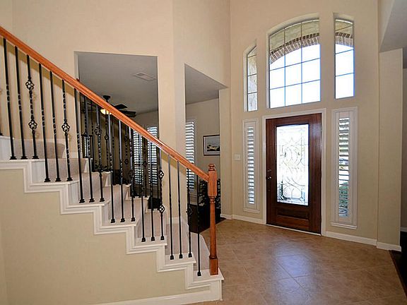 Two-story entry is open and bright