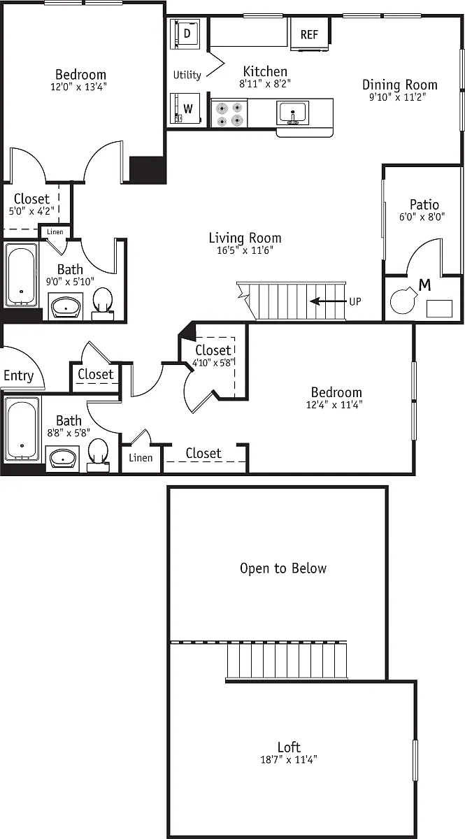 Floor plan Bellmont with loft
