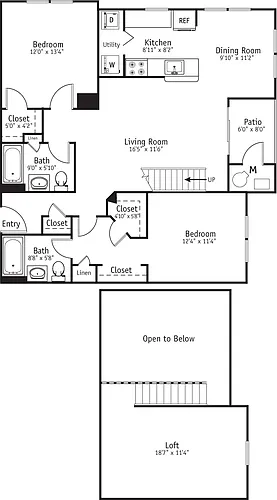 Floor plan Bellmont with loft