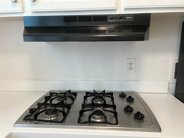 Freshly painted kitchenette
