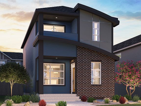 Exterior rendering of the Belvedere 4 Contemporary by Brookfield Residential in Calgary.
