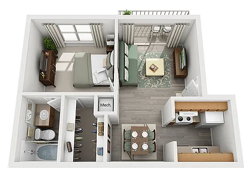 Floor plan 1X1