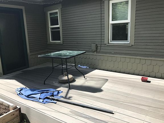 Nice composite deck with entry from bedroom.