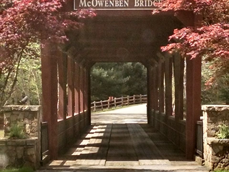 Gated covered bridge entry