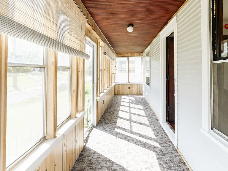 Sun filled front porch