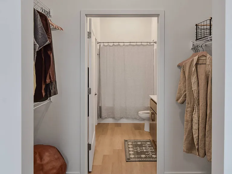 Walk-in closets at The Hallon II apartments in Hopkins, MN