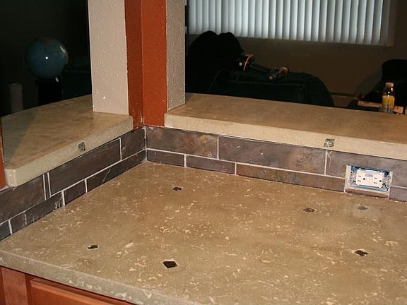 raised bar and open to living room