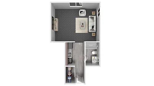 Floor plan 2 Bedroom 1 Bathroom
