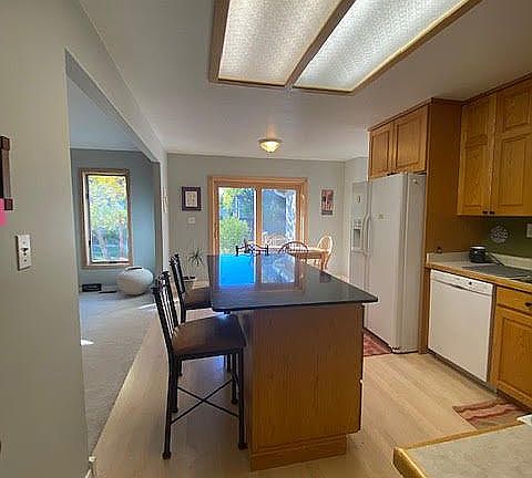 Kitchen looking to back yard