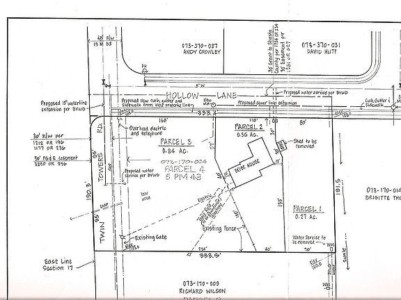 approved lot split from city of Redding