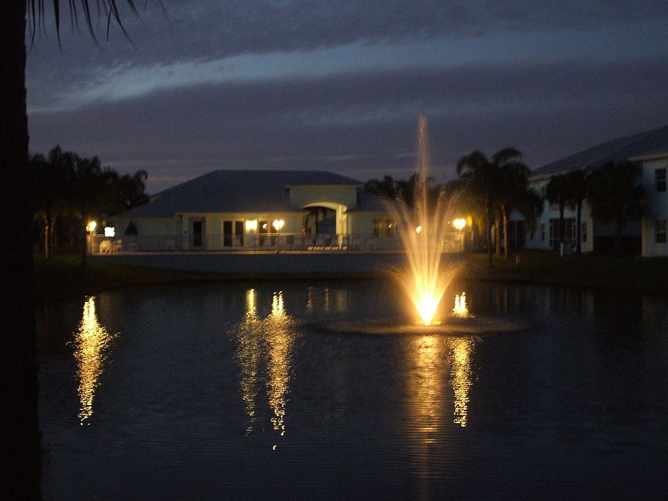 Fountain in the evening