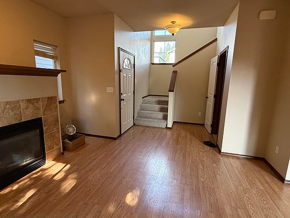 living room with fireplace