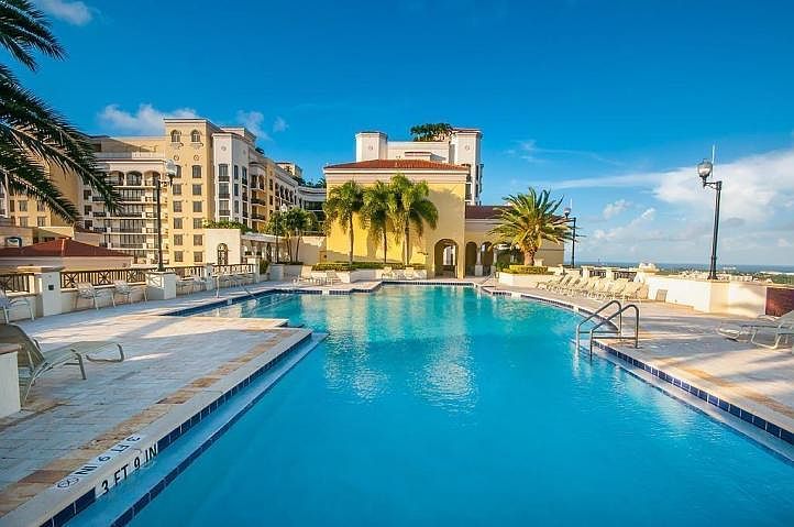 Rooftop pool.