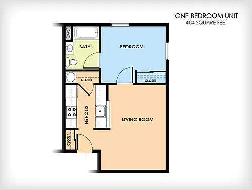 Floor plan One-Bedroom