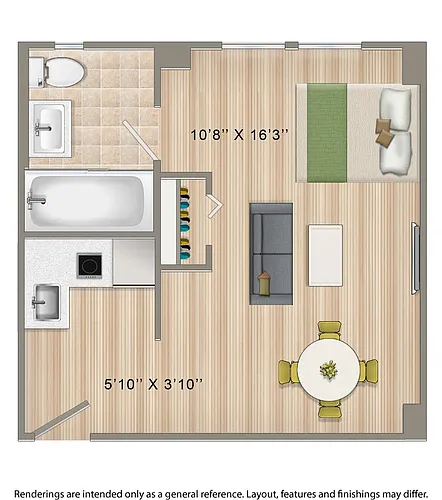 Floor plan Junior Studio A 08 Tier