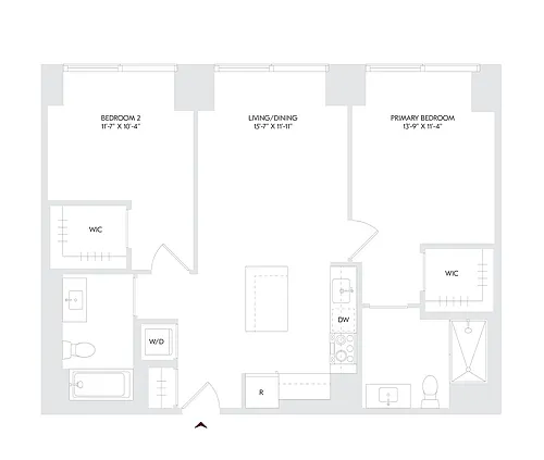 Floor plan 2 Bed 2 Bath G
