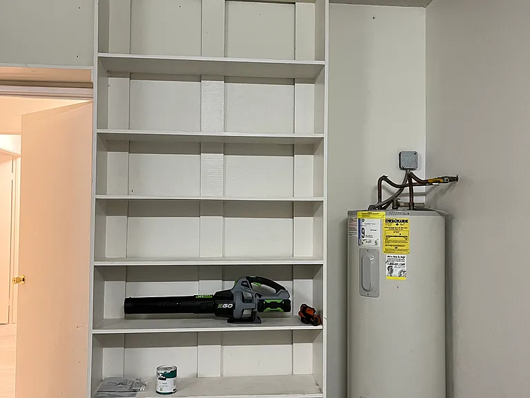 Shelves in garage