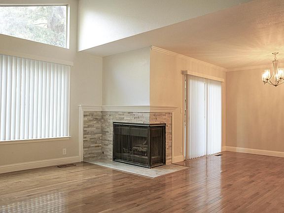 Gas fireplace in living room