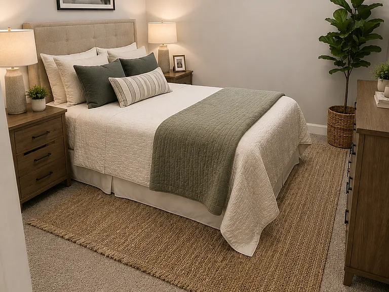 Downstairs large bedrooms- each accomodate a queen sized bed comfortably!