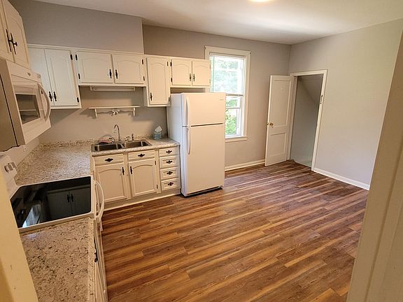 Kitchen, basement door open