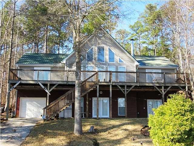 Front, facing the lake