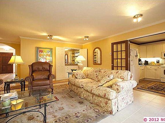 Living area opens to kitchen