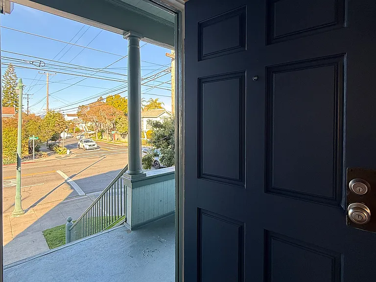 Looking out the front door