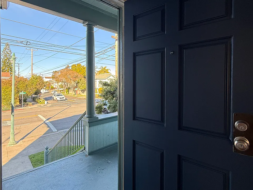 Looking out the front door