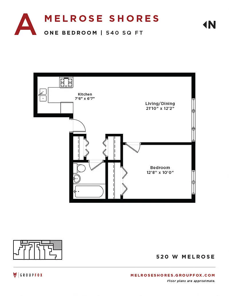 Floor plan One Bedroom