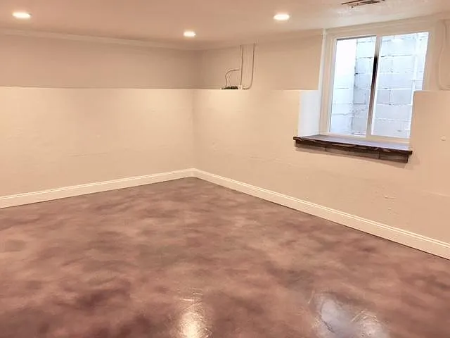 Spacious light filled familyroom/ egress window, LED lighting (new wood look vinyl plank flooring throughout )