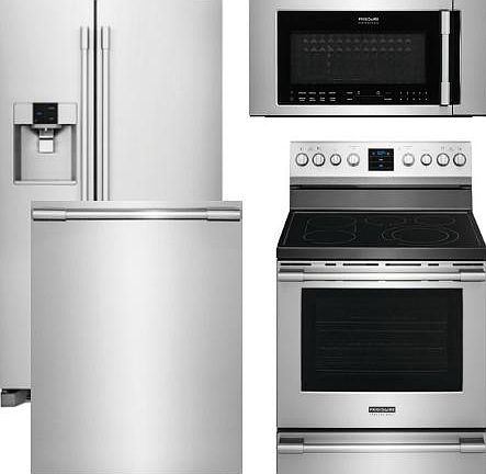 Brand new stainless steel appliances