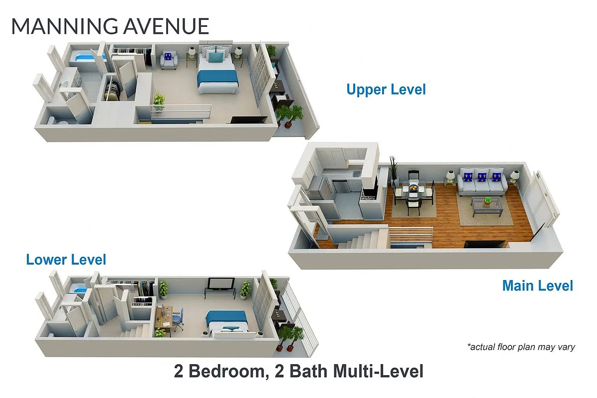 Floor plan 2 Bedroom, 2 Bath