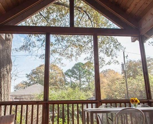 Cedar screened porch
