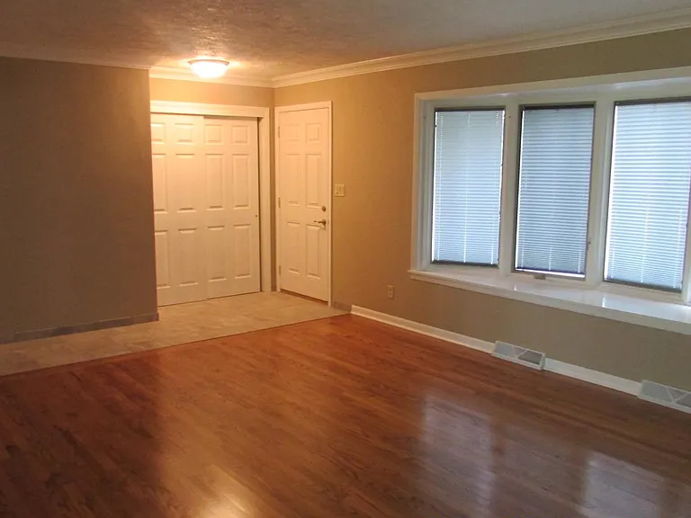 living room with view of entryway