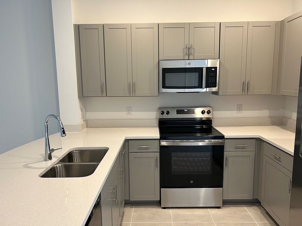 Kitchen with steel appliances