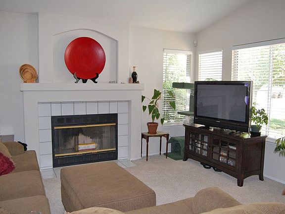 Living room with fireplace