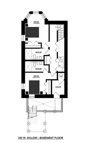 Floor plan Three Bedroom (Three Bath)