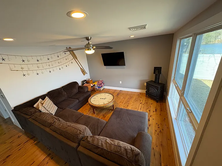 Living room and gas fireplace