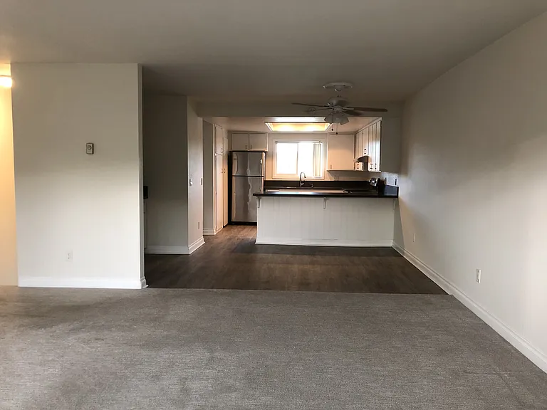 Living Room. Dining Room, Kitchen