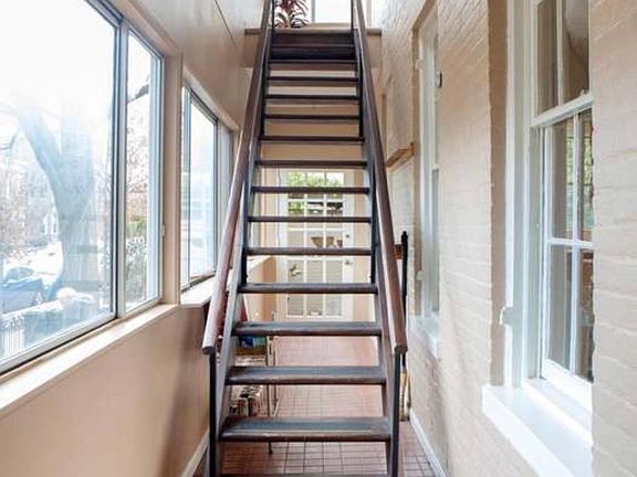 Separate entrance, stairs to unit