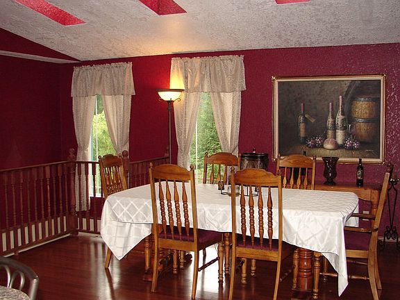 Large dining room opens to the kitchen. 