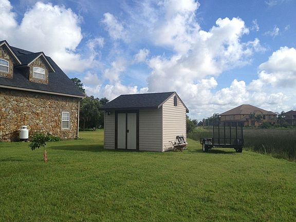 Southwest view & shed