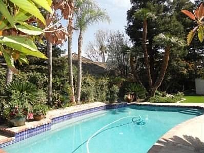 Lovely pool, mature landscape