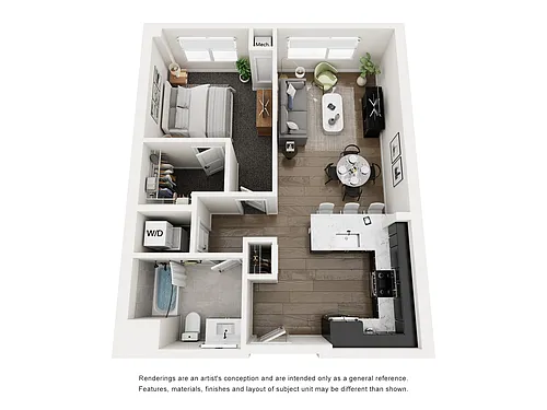 Floor plan A3.5 (One Bed)