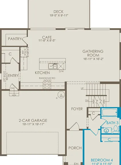Main / Floor 1 - note floor plan is flipped