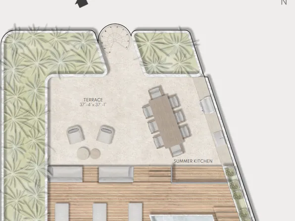 Residence 310 Plan, Surf Row Residences